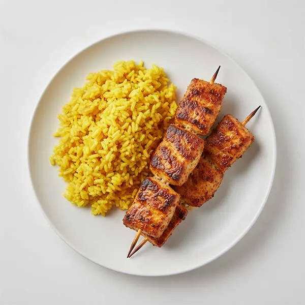 Piquant Red Sea Fish Kabobs with Velvet Saffron Grains